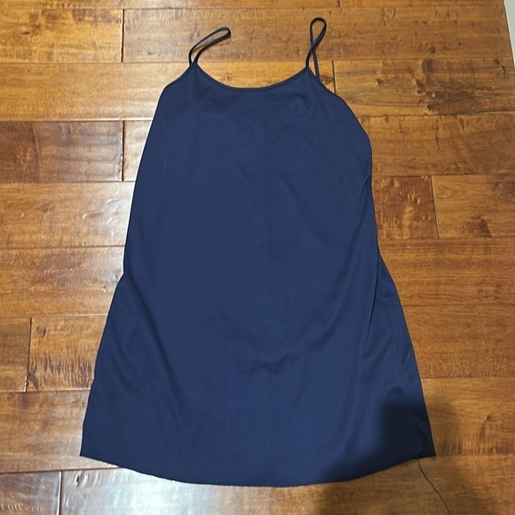 Mlle Gabrielle Navy buttons Down Shirt Dress Size L - Picture 9 of 9